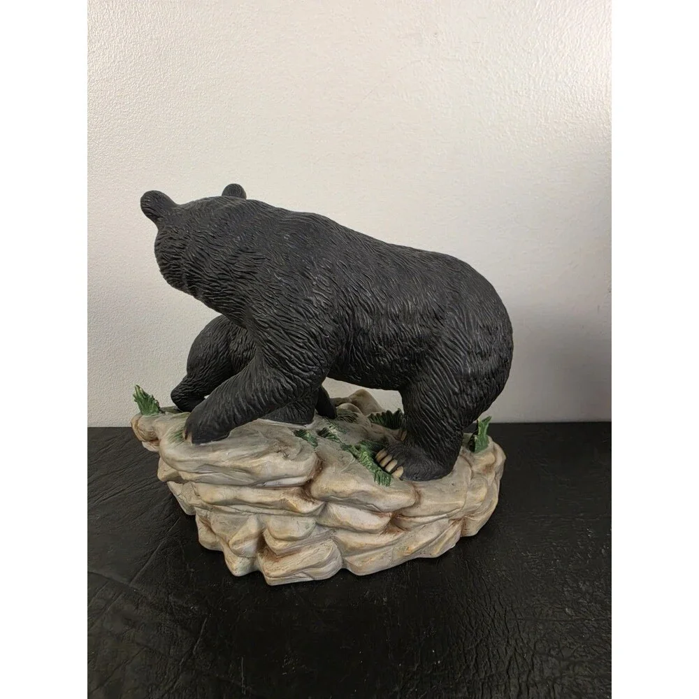 Ceramic Bear Figurine Home Interiors “Watching Her Cub” 11795-02 2002 Bear & Cub